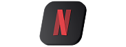 Netflix logotyp – visas i IPTV NORDIC gränssnittet.